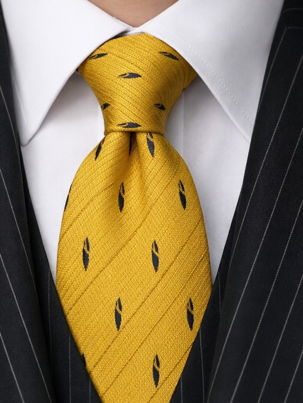 Bill Blass Black Label 100% Silk Soft Tie Gold Black 4" Wide